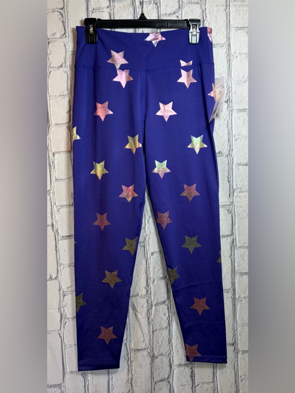 Nanette Lepore Size:L Women Purple Star Print Active Leggings